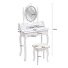 Coiffeuse - Penelope | Table de maquillage Chic Blanc