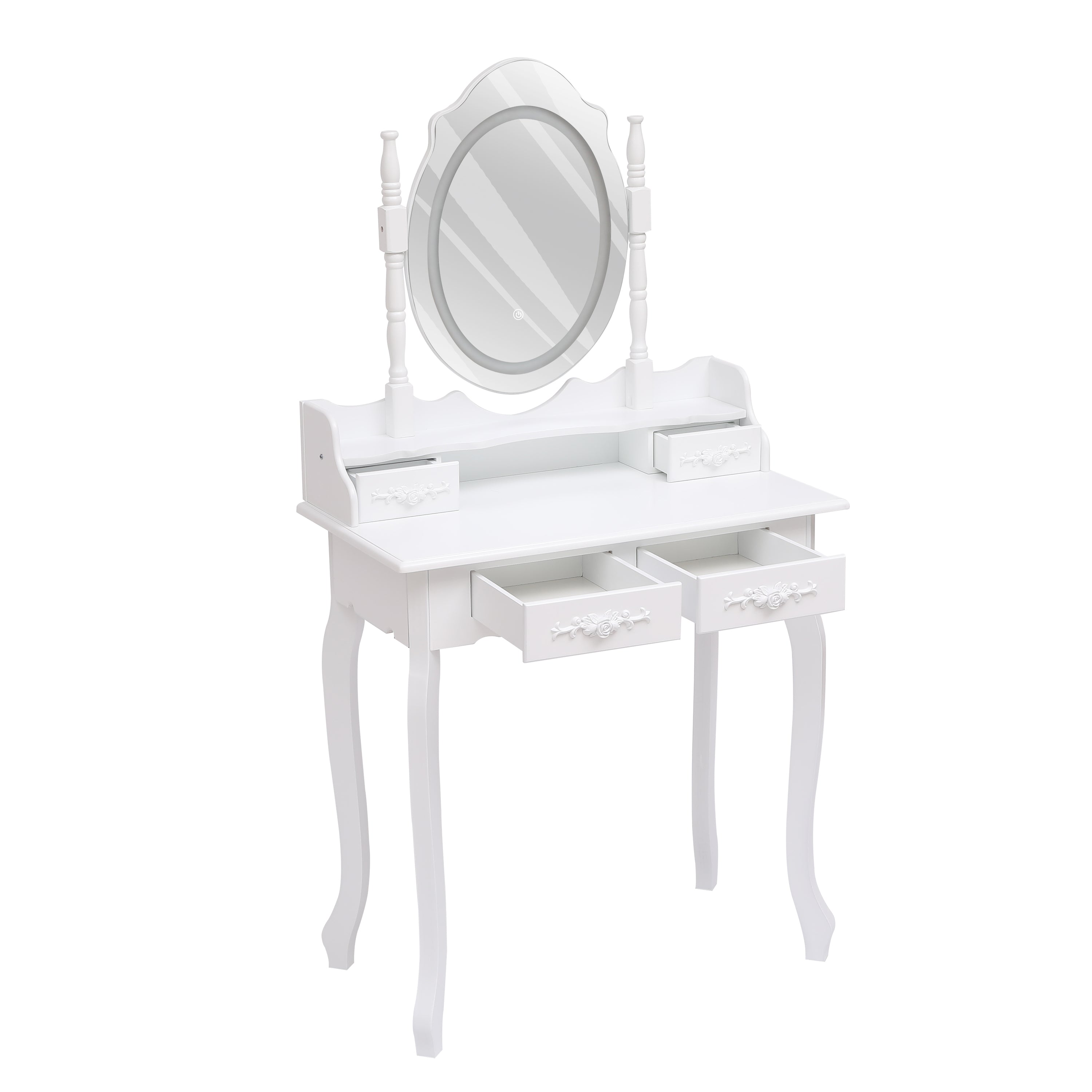 Coiffeuse - Penelope | Table de maquillage Chic Blanc