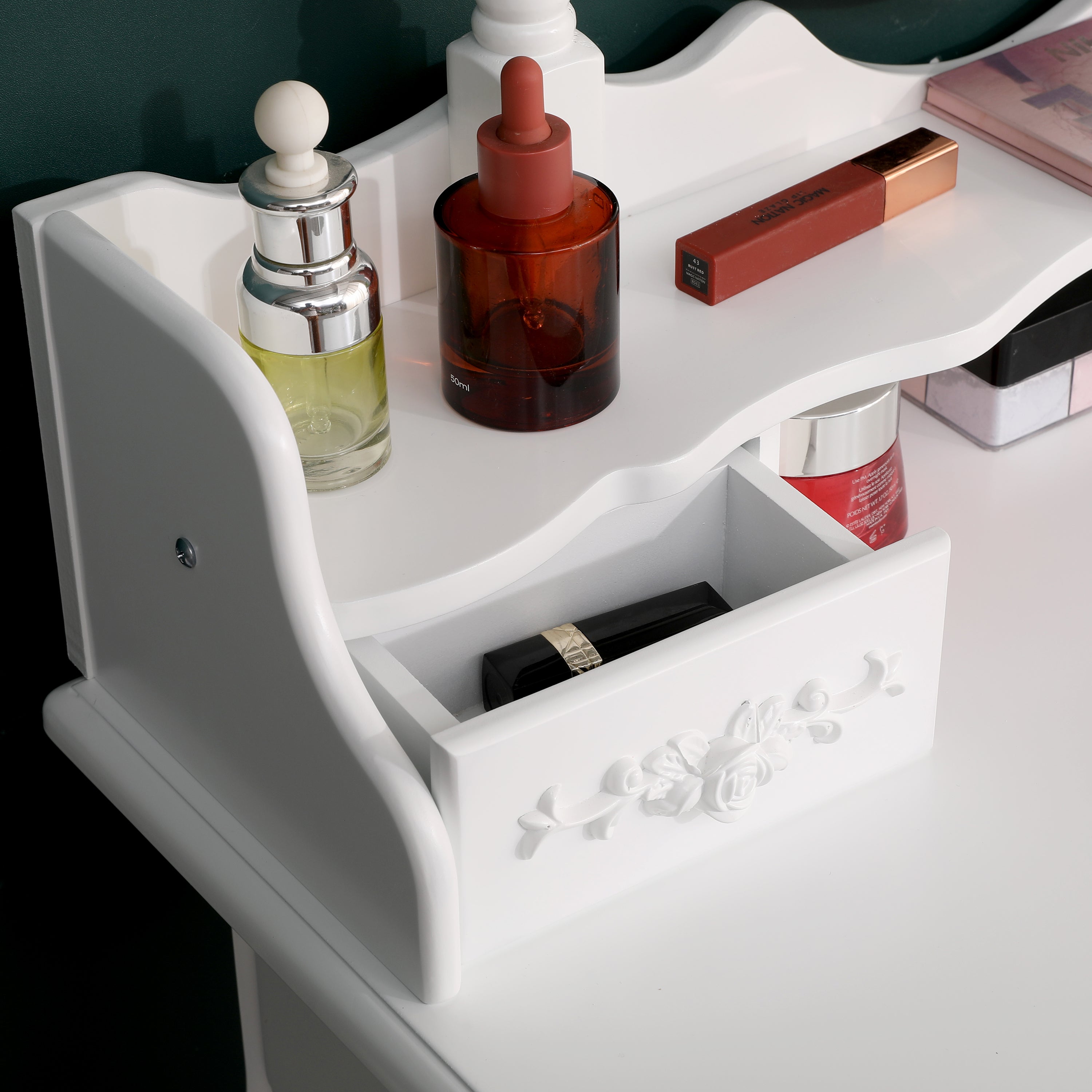 Coiffeuse - Penelope | Table de maquillage Chic Blanc