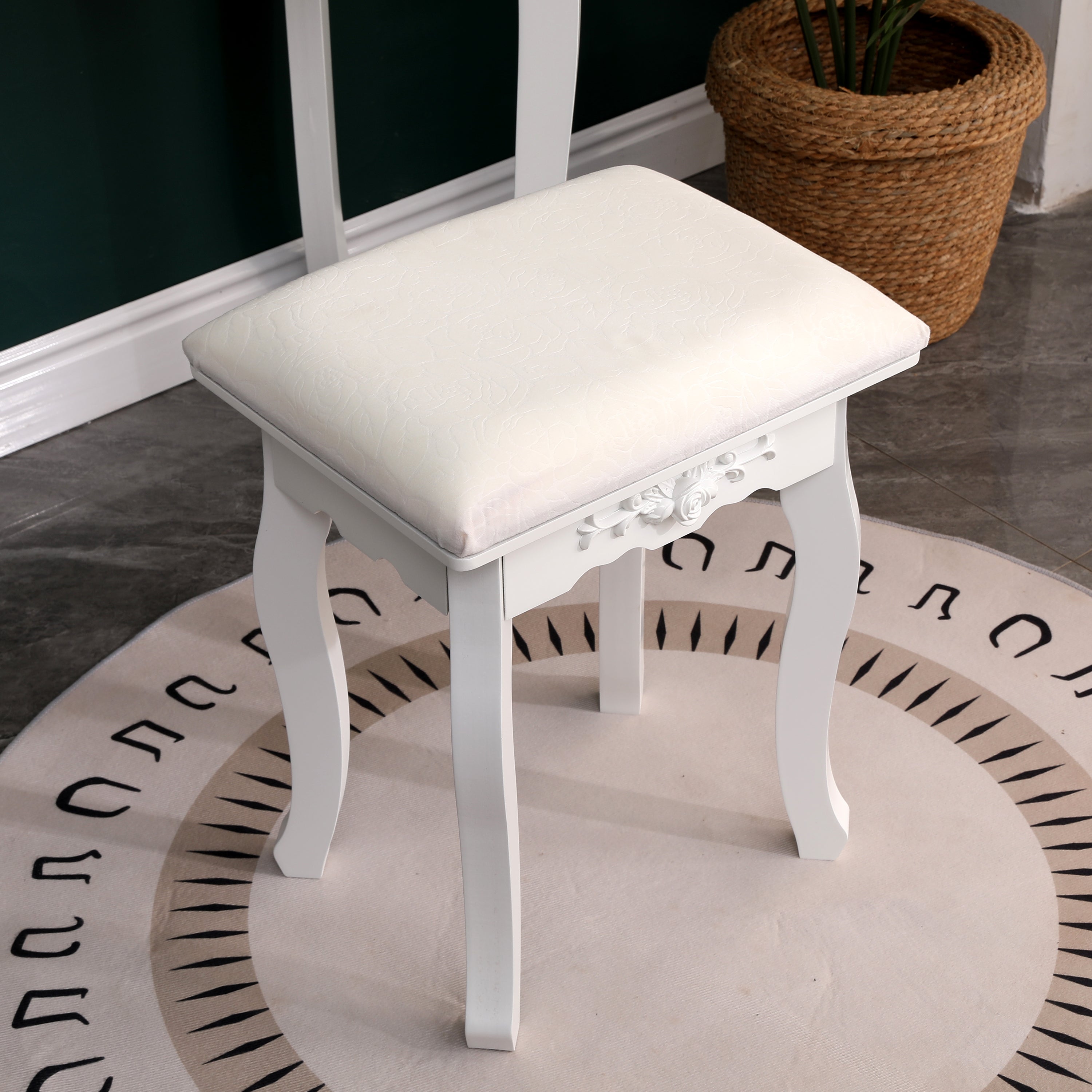 Coiffeuse - Penelope | Table de maquillage Chic Blanc