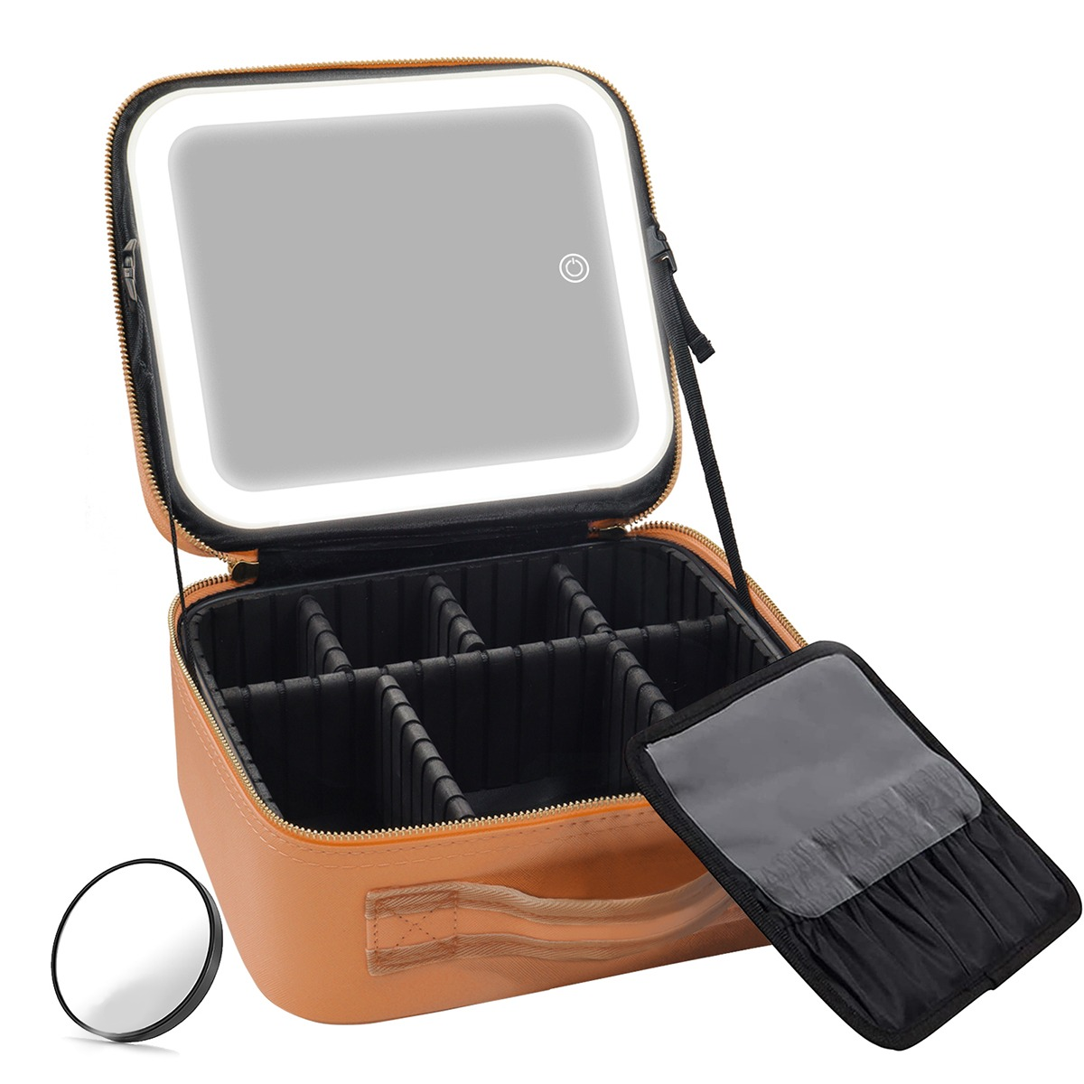 Trousse de maquillage de luxe avec LED | Beige