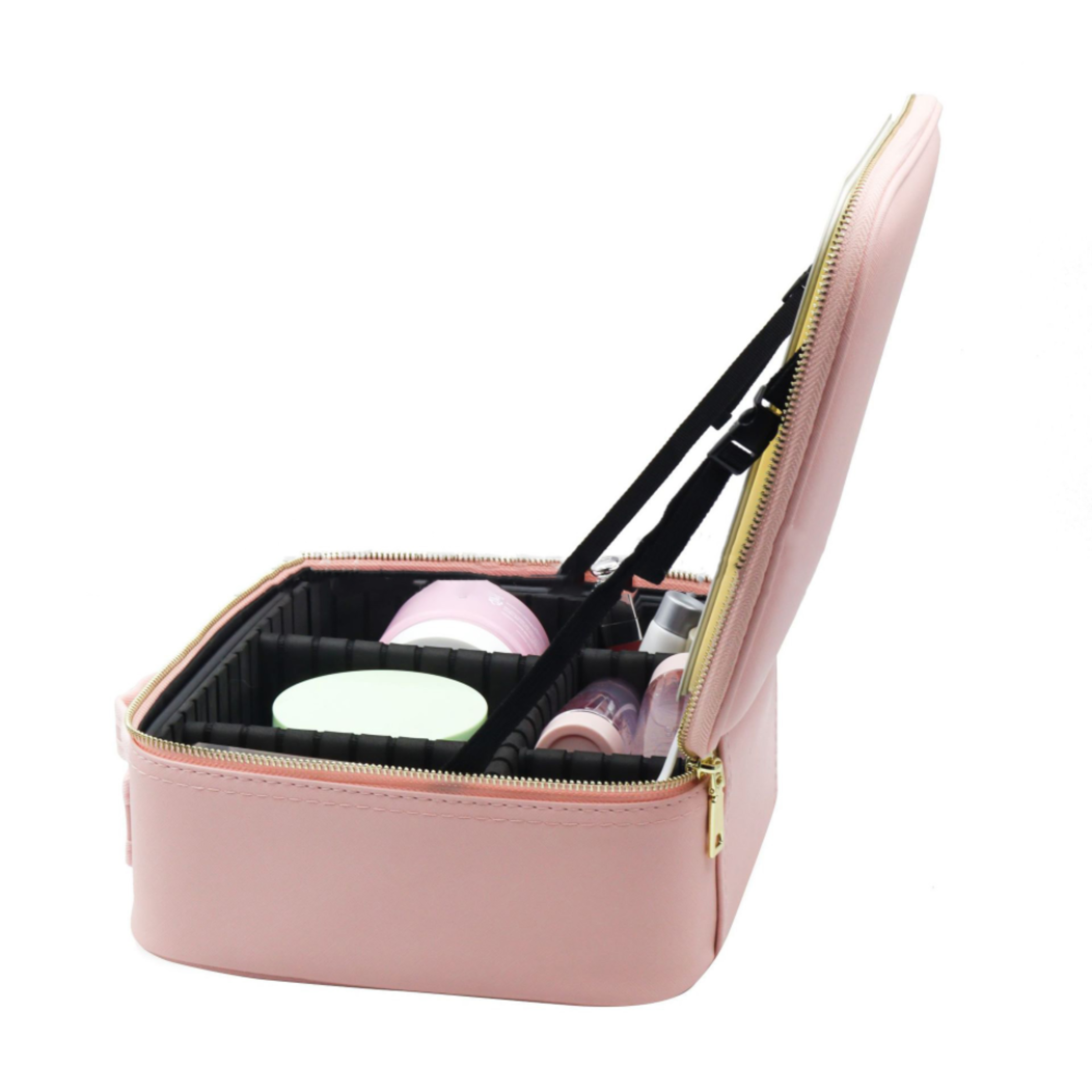 Trousse de maquillage de luxe avec LED | Rose